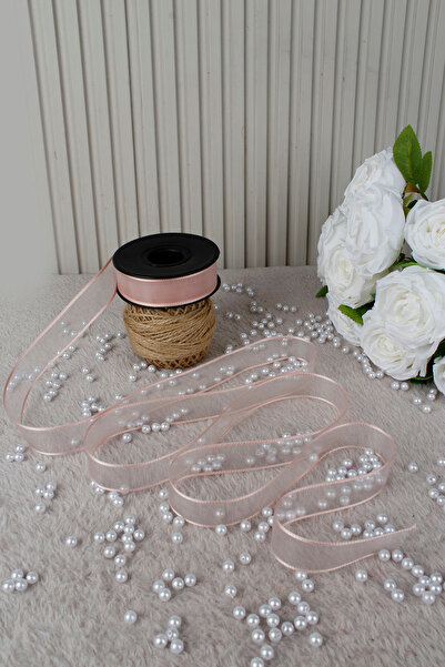 Mortex Salmon Chiffon Ribbon 2.5 cm 20 m - Favor, Wedding, Engagement, Dowry,...