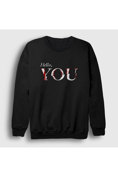 Presmono سويت شيرت أسود للجنسين من Hello You Dizi You 582097tt