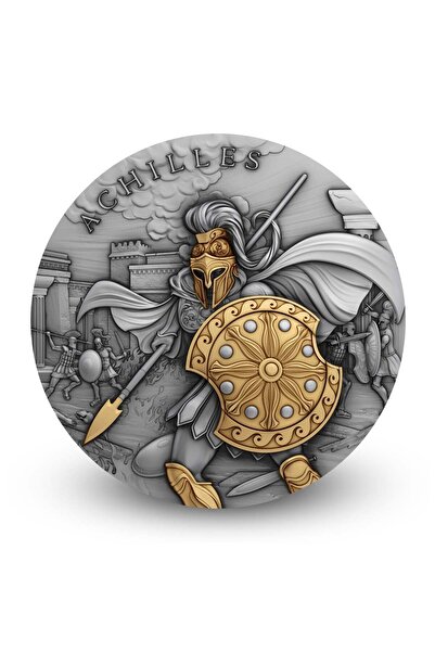 aga kulche AgaKulche Achilles Altın Kaplama Gümüş Madalyon
