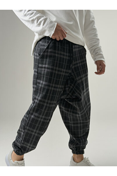 COCOPELLI Men's Plaid Sports Baggy Pants Coc2575