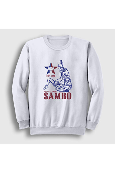 Presmono Unisex White Team Ufc Mma Fighter Sambo Sweatshirt 584241Tt