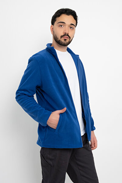 DAŞ ÜNİFORMA Unisex Anti-Pilling Non-Pilling Standard Fit Full Zipper Cold-Proof Fleece Cardigan