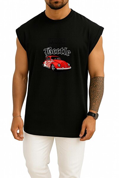 Bahriyeli Collection supradimensionat Vw Beetle Retro Aflame Chest cu imprime...