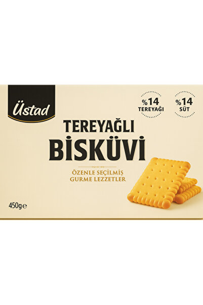 ÜSTAD TEREYAĞLI BİSKÜVİ 450 GRAM % 14 TEREYAĞI & % 14 SÜT Anadolu’nun Bereket...