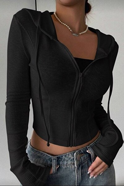 EDVESS Zipped Hooded Bluz