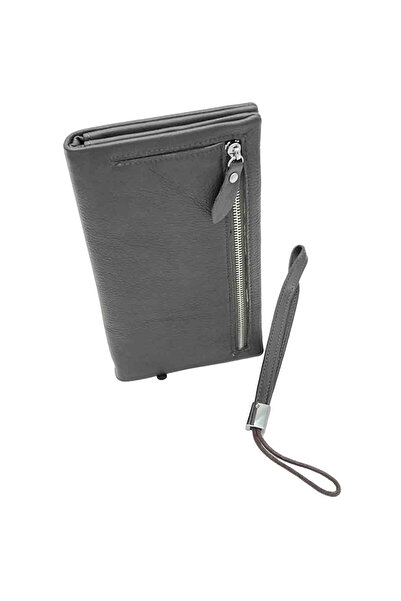 Micutz Women's Genuine Leather Wallet, Marble Collection 2023, Gray Color