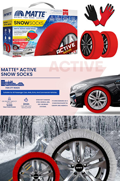 Matte Snow anti-slip set, gloves included, easy to install, ABS/ESP, large size