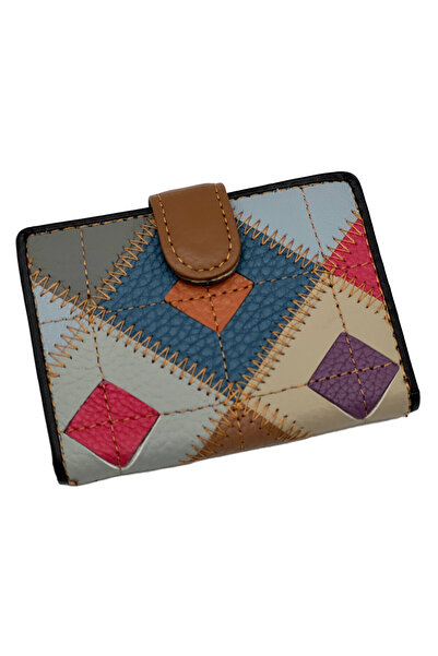 Micutz Women's Genuine Leather Card Holder: Multicolored Women's Card Holder with 20 Slots, 10x7.5 cm