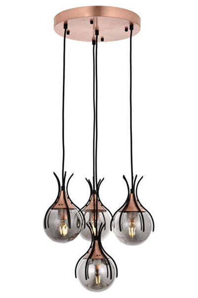 Avonni Modern Chandelier Black, 4 x E27, AV-1766-4T-BSY