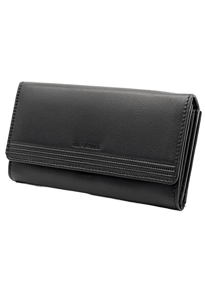 Micutz Women's wallet, made of genuine leather, 18x10x3 cm, Micutz La Scala Luxury Collection, Black Color