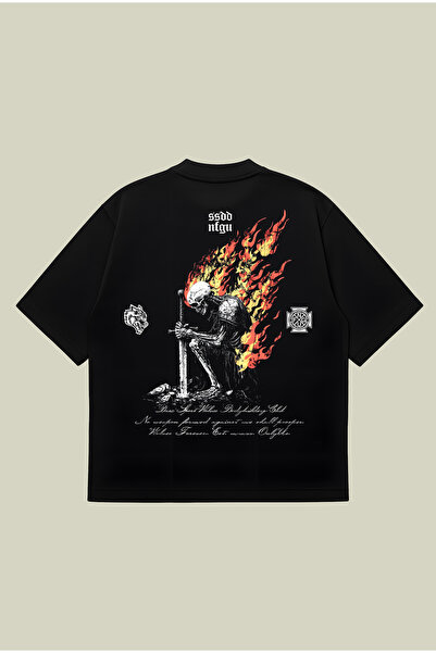 PURE POWER Darcs Sport Skeleton Boxy Fit Oversize kroj Unisex 100% pamuk Maji...