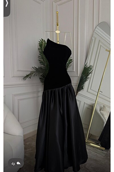 AREEJ FASHION فستان أسود كلاسيك بلمسة فاخرة 🌸