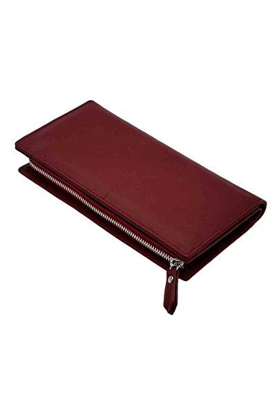 Micutz Women's Genuine Leather Wallet: Vogue Collection, Burgundy Color