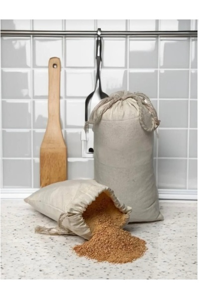 MiniStand Pamuklu Ham Bez Kuru Gıda Kesesi 16x24 cm Mutfak Erzak Bakliyat Org...