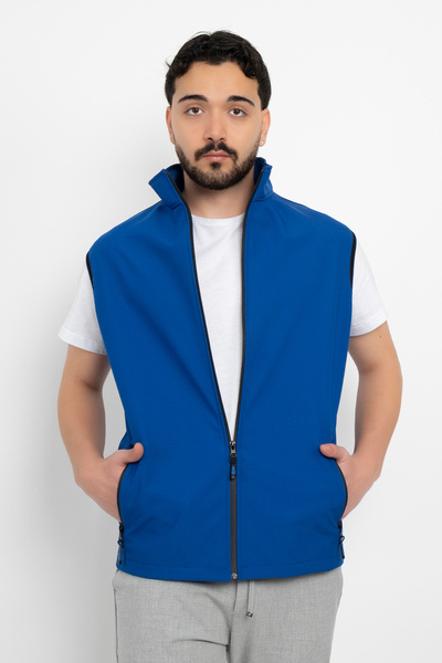 DAŞ ÜNİFORMA Unisex Shaved Anti-Pilling Fleece Vest with Pockets Standard Full Zipper Cold-Proof Fleece Vest