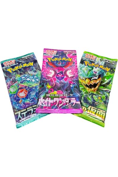 Pokemon TCG 3 عبوات عشوائية من بطاقات بوكيمون اليابانية