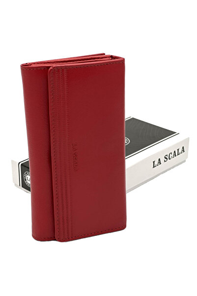 Micutz Women's wallet, made of genuine leather, 18x10x3 cm, Ferrari Red Color by Micutz