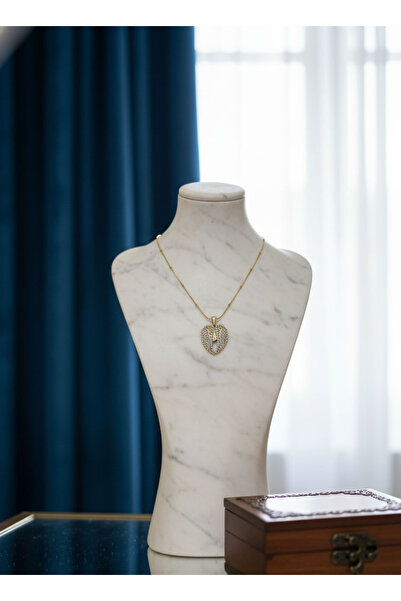 ARH VERKAUF Açılır Kapanır Kanat Detaylı Çelik Kolye – Altın Renk, Melek Kanatlı Kalp Tasarım