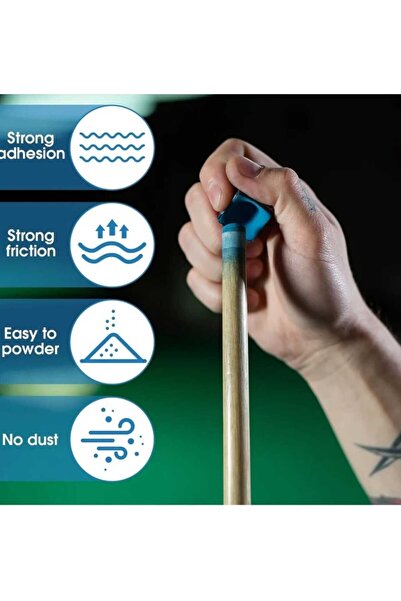 Fstyle Professional Billiard Cue Chalk - 9 Pieces - To enhance grip, reduce errors and improve control and accuracy
