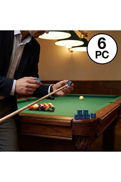 Fstyle Professional Billiard Cue Chalk - 6 Pieces - To enhance grip, reduce errors and improve control and accuracy
