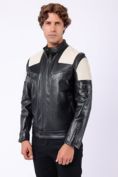 Leather Club Black Tyler Genuine Leather Jacket