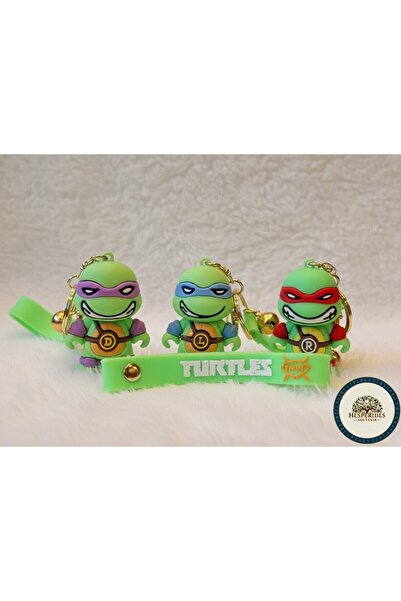 hesperides سلسلة مفاتيح ثلاثية من شخصيات الرسوم المتحركة سلاحف النينجا