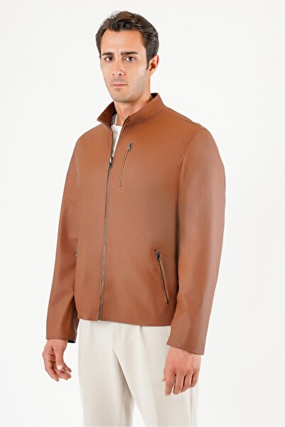 Leather Club Tan Double-Sided Genuine Leather Jacket