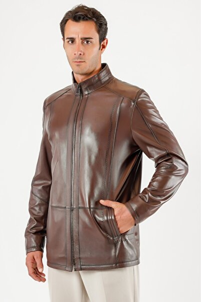 Leather Club Kahve Hakiki Deri Kaban