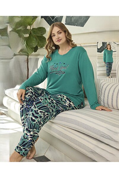 Aydoğan Battal Viskon Long Sleeved Pajama Set 240641