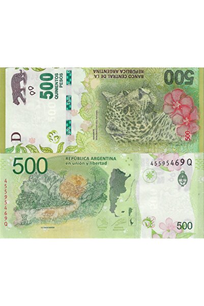 emir koleksiyon coin & paper collection Arjantin Hatıra 500 Pesos Yabancı Kağ...