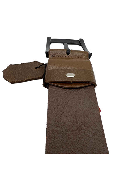 Micutz Men's Genuine Leather Belt Brown, Width 4.2 cm, Size 115 cm(48)