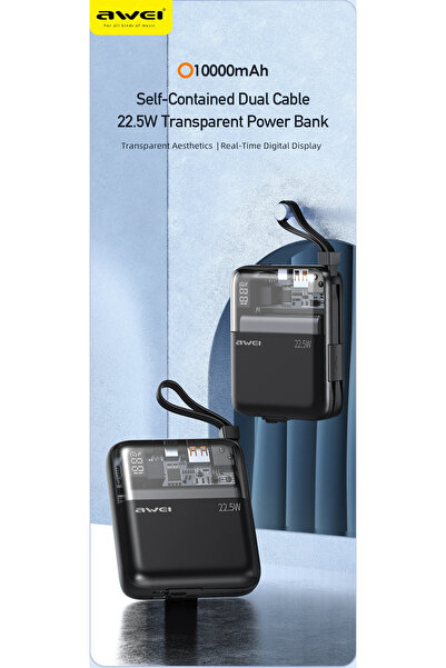 AWEI P149K 10000mAH Portable Power Bank 22.5W Fast Charging