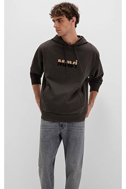 Mavi 0S10395 Λογότυπο με τύπωμα με κουκούλα Ανδρικό φούτερ ΚΑΦΕ