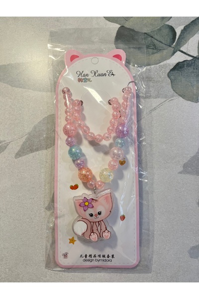 Bi Toka Kids Store Işıklı Karışık Çizgi Karakter Figürlü Boncuk Kolye ve Bile...