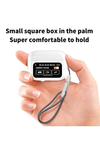 Generic Wireless Earphones Bluetooth 5.4 AI Smart Chip LED Touchscreen - White