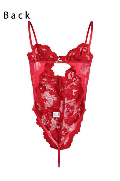 Sthxyfaith Teddy Lingerie for women Sexy Body Suits Wedding One Piece Mini Babydoll Lace womens lingerie Red