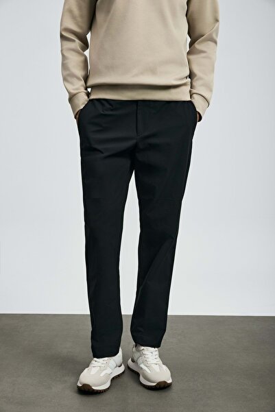 Lufian 112190340 Daren Smart Men's Chino Pants Slim Fit Men's Trousers Black