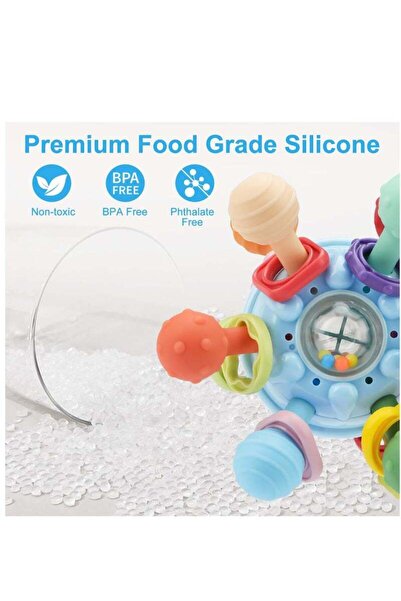 GENERAL'S Baby Montessori Sensory Teething Toy - Food Grade Silicone, 0-18 Months
