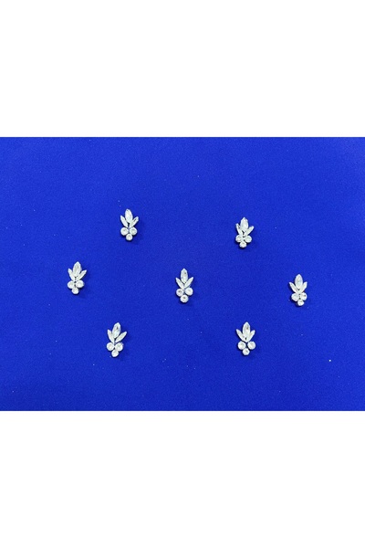 Emin taş tasarım aksesuar Ütü ile yapışan Yonca desenli kristal taş 7 ADET