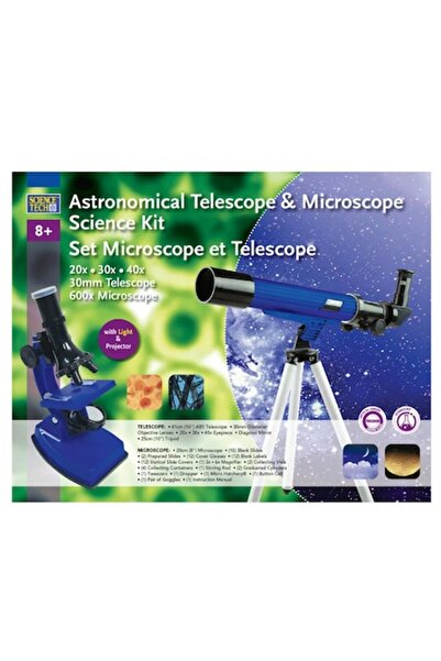 SCIENCE TECH Set de joacă pentru copii, microscop și telescop, 8 ani