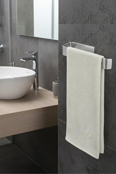 bulut art Set of 3 (Stainless Steel Adhesive Towel Rack, Toilet Paper Holder and 2-Piece Hanger) Adhesive