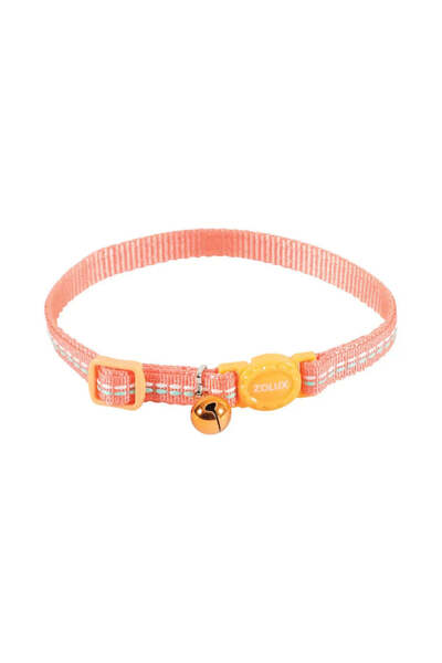 Zolux Colored Two-Stripe Nylon Collar - Orange