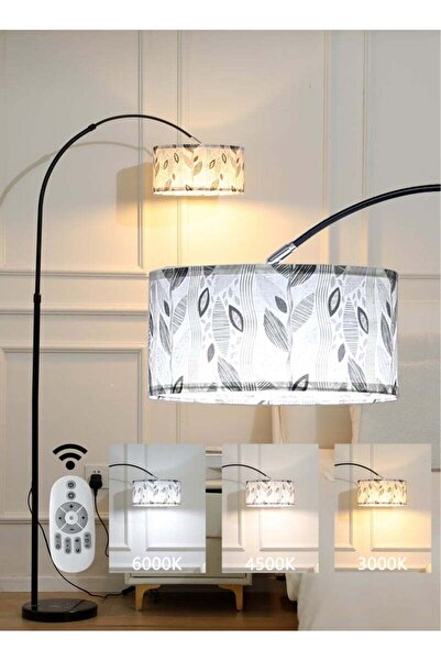 X SPRING Floor Lamp - 3 Adjustable Color Temperatures, with Shade & Remote Control