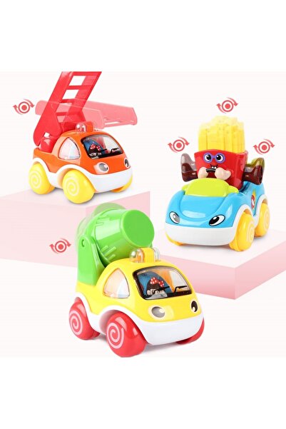Ominii 6 Pcs Fire engineering vehicles toys Pull-Back Inertia Car Kids Toy Kindergarten Activities Gifts