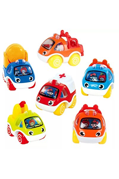 Ominii 6 Pcs Fire engineering vehicles toys Pull-Back Inertia Car Kids Toy Kindergarten Activities Gifts