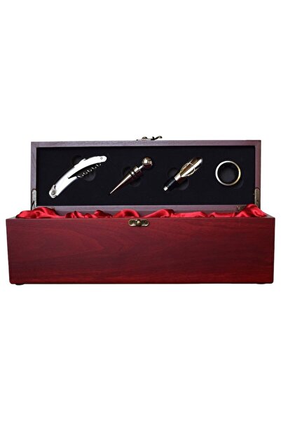 Ems Wooden wine bottle box with 4 accessories included