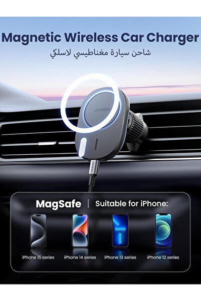 Generic UGREEN iPhone MagSafe 2-in-1 Car Wireless Charger Holder (Dashboard/Air Vent)