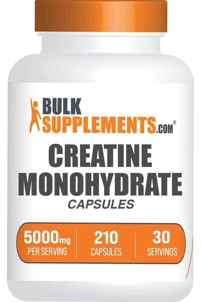 BULK SUPPLEMENTS BulkSupplements Creatine Monohydrate Capsules 5000 mg - 210 Count