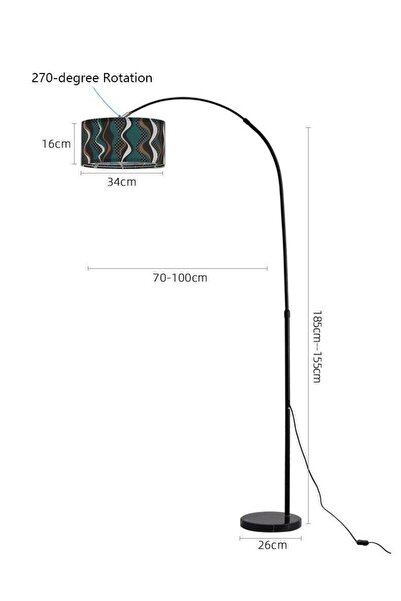 X SPRING Nordic Floor Lamp - 3 Adjustable Colors, with Shade & Remote Control, Eye-Caring Design