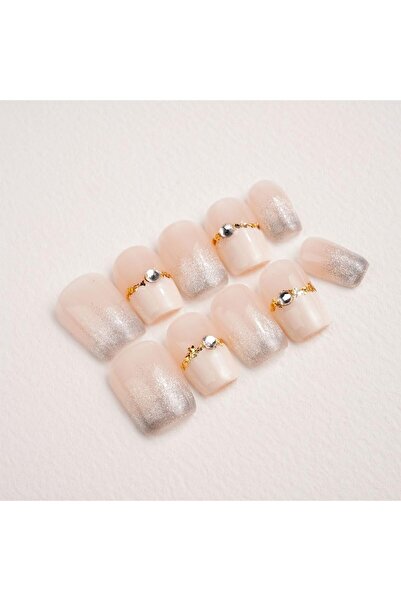 bolivia's أظافر صناعية مصنوعة يدويًا من الجل الناعم، قصيرة، قابلة لإعادة الاس...